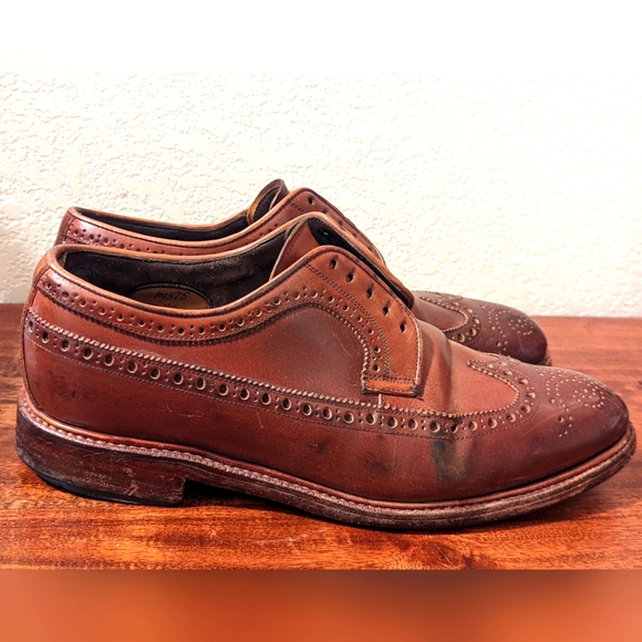 Meermin Cognac Shell Cordovan Longwing 6.5 UK Leather Shoes  display picture 2
